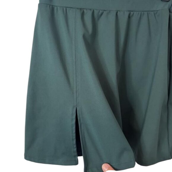 H&M Move green pleated A-line mini skirt size S - Picture 4 of 5